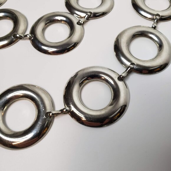 Silver Tone Ring Body Chain Belt OS - Picture 6 of 7